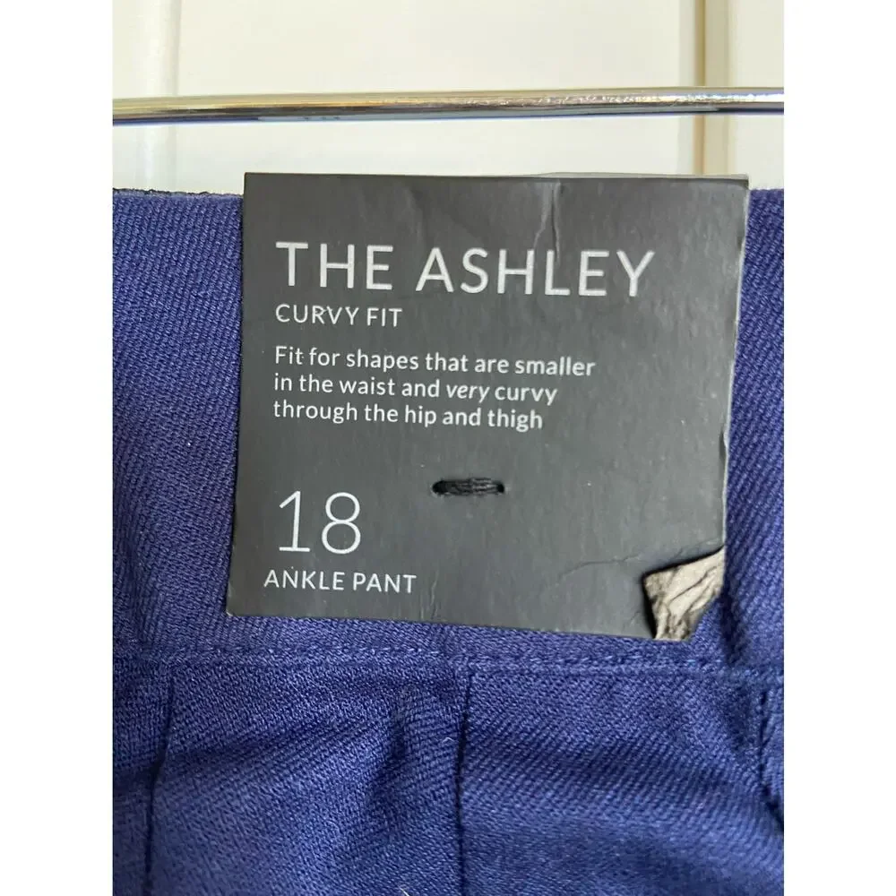 Lane Bryant Womens Pants Size 18‎ The Ashley Navy Blue Curvy Fit Plus Size NEW - Picture 5 of 5